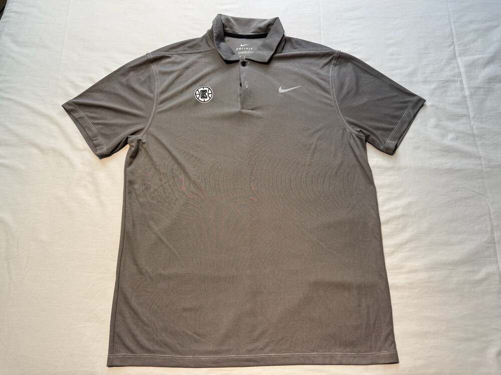 Nike Los Angeles Clippers Dri-FIT Coaches Polo Shirt Grey Size M